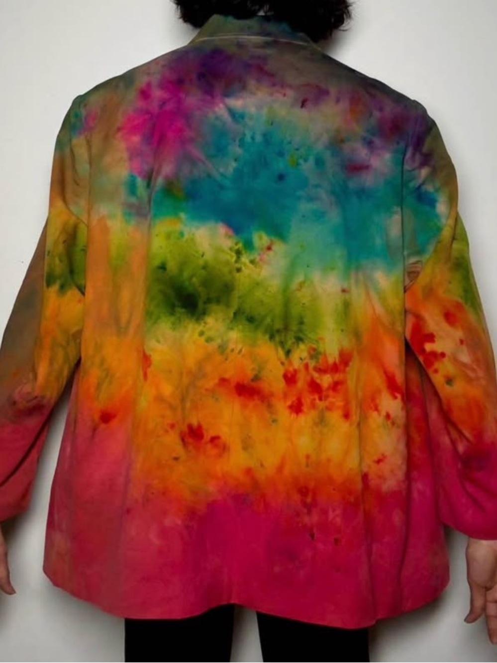 Maggie Barnes Rainbow Tie-Dye Blazer by Nic White Wool